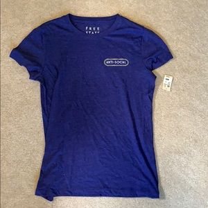 Aeropostale purple anti-social shirt